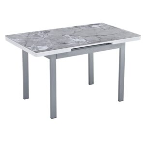 Hervey Extending Sintered Stone Dining Table 130cm In Grey