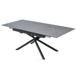 Vernon Sintered Stone Extending Dining Table In Light Grey