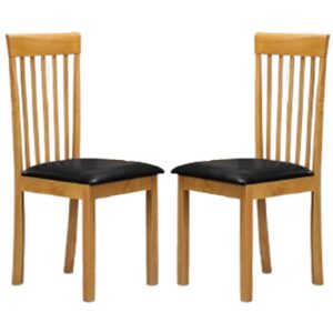 Aalto Natural Wooden Dining Chairs In Pair
