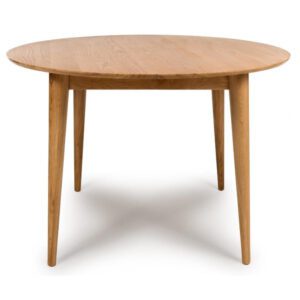 Javion Wooden Round Dining Table In Natural Oak