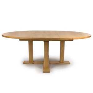 Magna Wooden Extending Round Dining Table In Oak