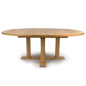 Magna Wooden Extending Round Dining Table In Oak