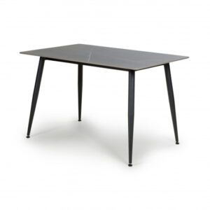 Modico Wooden Small Rectangular Dining Table In Grey And Black