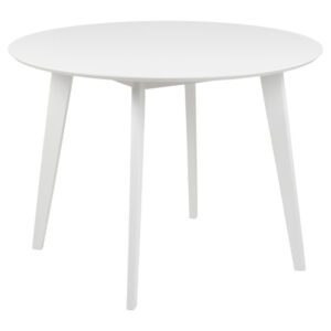 Reims Wooden Round Dining Table In White