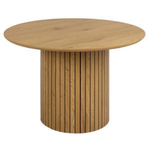 Yucaipa Wooden Round Dining Table In Matt Wild Oak